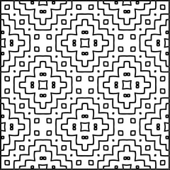 Stylish texture with figures from lines.Abstract geometric black and white pattern for web page, textures, card, poster, fabric, textile. Monochrome graphic repeating design. 