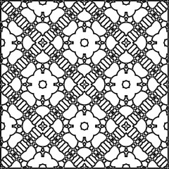 Stylish texture with figures from lines.Abstract geometric black and white pattern for web page, textures, card, poster, fabric, textile. Monochrome graphic repeating design. 