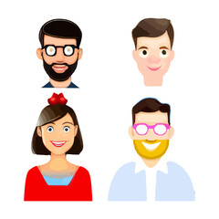 set of cartoon people