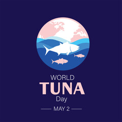 World Tuna Day May 2 Social Media Web Banner Vector Illustration