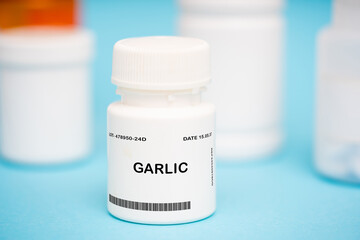 Garlic medication In plastic vial