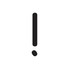 Attention icon, exclamation mark icon flat design illustration