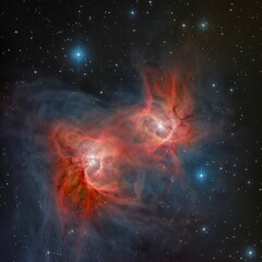 space nebula and galaxy.