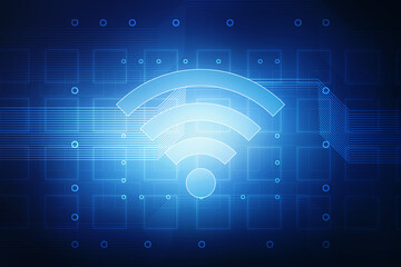 2d illustration WiFi symbol sign
