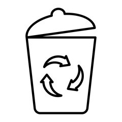 Recycle Bin Thin Line Icon