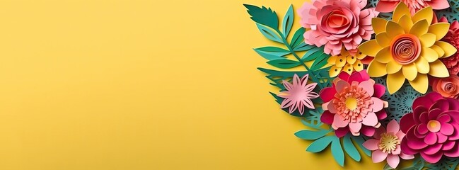 papercut flower with generative ai