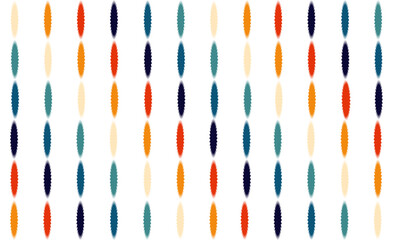 vintage color oval circles pattern strip, repeat seamless style, replete image red yellow blue green orange design for fabric printing