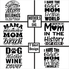Fototapeta premium Mothers day svg t shirt design bundle, mom t shirt, mama, mothers t shirt 