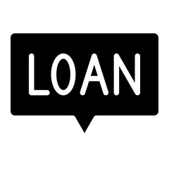 loan sign glyph 