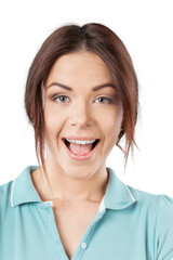 Beautiful young girl face expressions