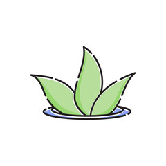 World Environment Day Icon Aquatic plant symbol