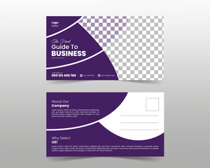 Minimal and Corporate postcard design template.  Modern postcard design. Stylish corporate postcard design Template.