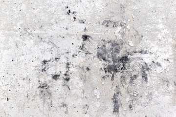 Dirty old cracked concrete wall with stain texture background. Rough and grunge wall texture. 