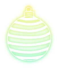 Set of Christmas ball neon
