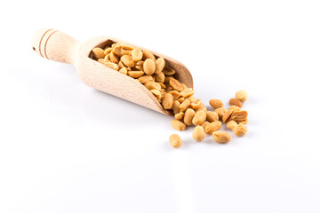 peanut nuts salt in scoop
