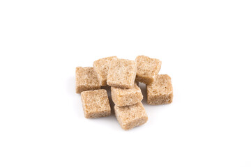 brown sugar cubes isolated