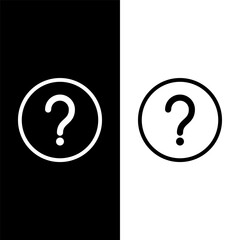 black and white question mark