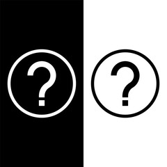 black and white question mark