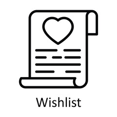 Wish list Vector   outline Icons. Simple stock illustration stock