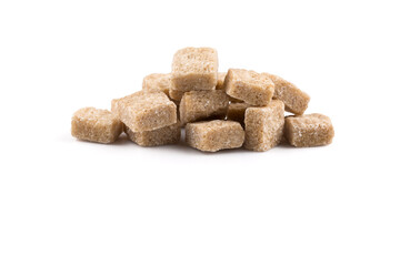 brown sugar cubes isolated