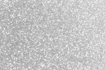 Silver glitter christmas abstract bokeh background