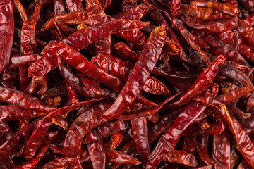 dried chili as a food background
