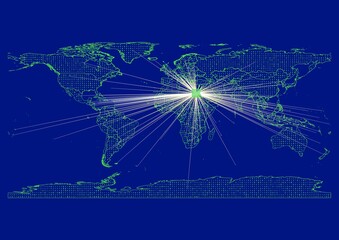 Vibrant, detailed map for Egypt emphasizing export, technology, trade and innovation. Ideal for businesses, entrepreneurs. Enhance presentations and marketing materials.