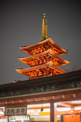 Japanese Temple on the streets of Tokyo