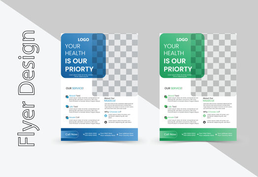 Corporate business flyer template design. Corporate Business Conference poster and flyer design layout template in A4 size .Flyer template design set with Blue and Green color .