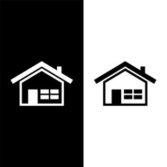 black and white house icon