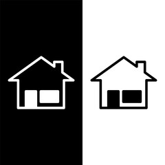black and white house icon
