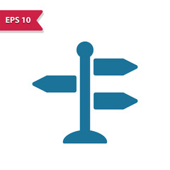 Road Sign, Direction, Navigation, Crossroad Icon