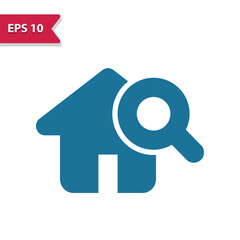 Real Estate, House, Search, Magnifier Icon