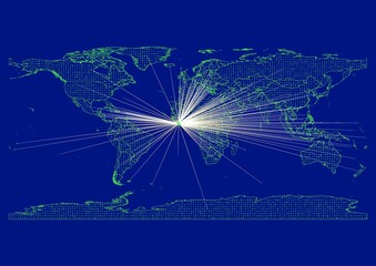 Vibrant, detailed map for Liberia emphasizing export, technology, trade and innovation. Ideal for businesses, entrepreneurs. Enhance presentations and marketing materials.