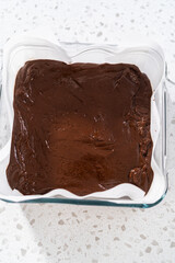 Chocolate fudge with peanut butter swirl