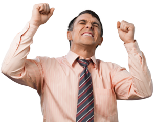 Angry Businessman Shaking Fists - Isolated