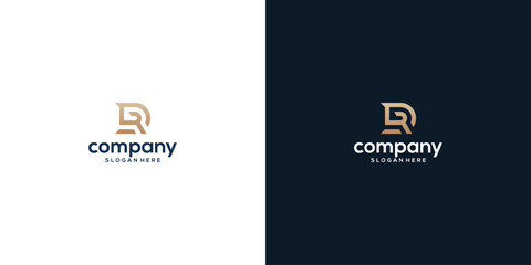 Initial letter dr rd d r monogram logo template