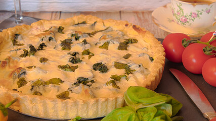 King  Charles  coronation  official dish   spinach  quiche  celebration party  