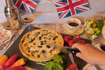 King  Charles  coronation  official dish   spinach  quiche  celebration party  