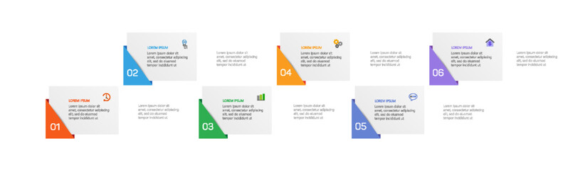 Vector infographic design template with icons and 6 options or steps. Can be used for process diagram, presentations, workflow layout, flow chart, info graph