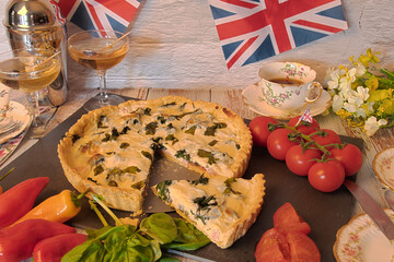 King  Charles  coronation  official dish   spinach  quiche  celebration party  