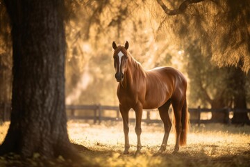 Forest Horse Beauty: Majestic & Wild AI Generated Generative AI