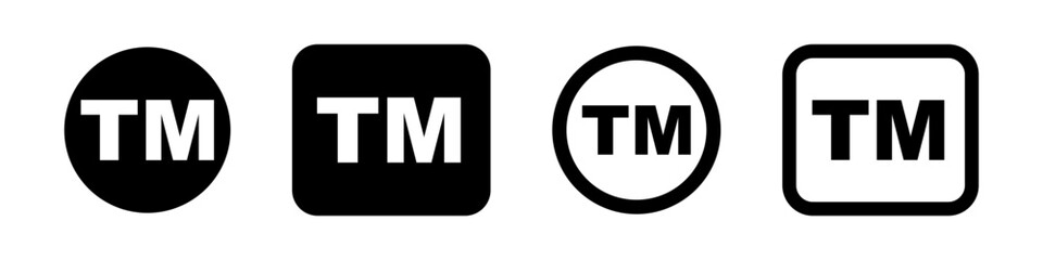 Trademark different icon. Abstract tm for web and app design. Business vector icon. 