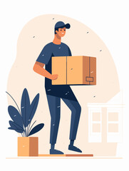 The courier is working overtime and rushing around