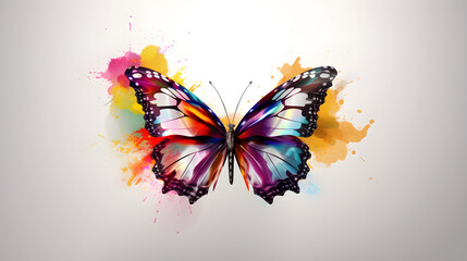 Obraz na płótnie Canvas colorful butterfly background