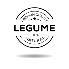 Creative (Legume) logo, Legume sticker, vector illustration.