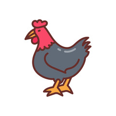 Chicken icon in vector. Illustration