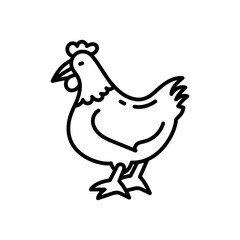 Chicken icon in vector. Illustration