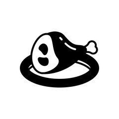 Ham icon in vector. Illustration