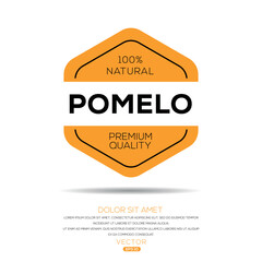 Creative (Pomelo) logo, Pomelo sticker, vector illustration.